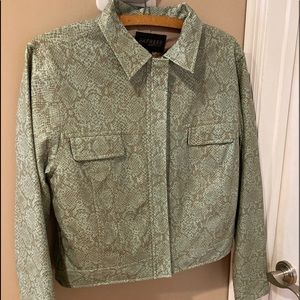 Express Snake Skin print Jacket and Skirt Set